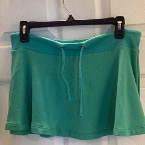 Teal French Terry Mini Skirt